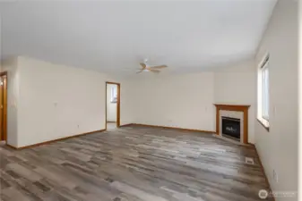 The gas fireplace was recently serviced and inspected, so it's ready for those cool, fall nights that aren't too far off.