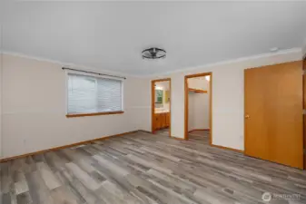 Primary bedroom without staging