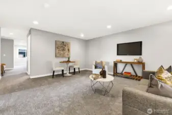 Upstairs bonus room next to adjoining bedrooms. Pictures depict a previously built home similar to the home going to be built on this lot. Floor plans, Elevations, colors, upgrades & materials may be different.