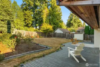 Fully fenced backyard