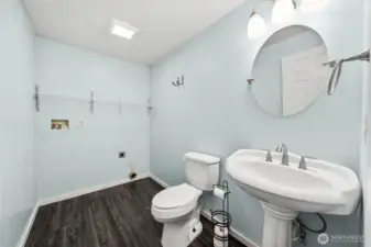 Laundry room downstairs w/ .25 bathroom