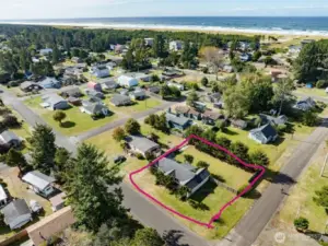 Everybody loves a double corner lot next to the ocean!