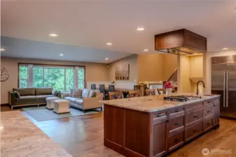 Center Is. with gas range & sink!