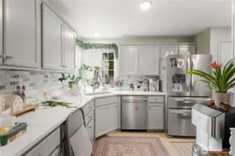 Entry to the updated Kitchen from the dining area...