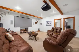 The downstairs family room is huge and adjacent to the full bath and spacious bedroom on the lower floor.