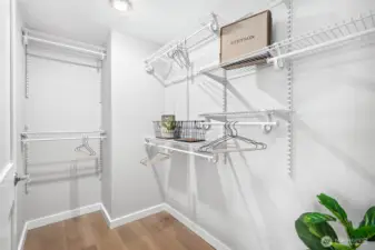 Walk in closet in primary.