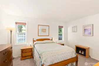 Bedroom on the main level. Take stairs out of the equation for guests  or family