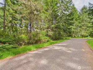 Looking East - lot is on the left