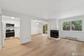 Open concept floor plan