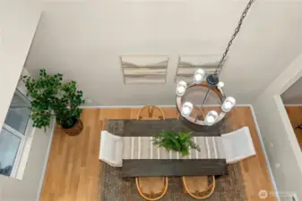 Main Floor opens to Upstairs
