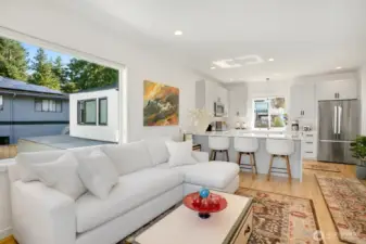 view of kitchen from living room