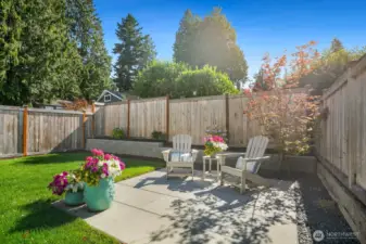 fully fenced yard