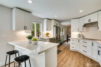 Pull a seat up to the breakfast bar for a quick bite or just to keep the cook company.