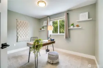 Both back bedrooms fill with natural light each morning through their east-facing windows overlooking the back yard.