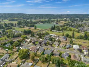Not far from farmland, this home is less than a mile from Sam Peach Park with its playground, ball field, and walking track.