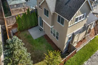 Fully fenced backyard