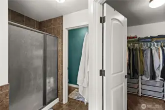 Primary Bathroom with walk in closet