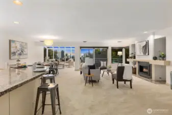 Your massive great room is the perfect entertaining space.