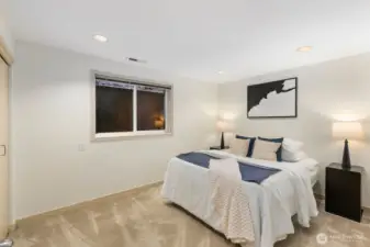 Second bedroom also has great space and double closets.