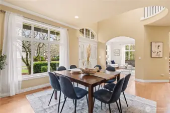 Across from the sitting area is the formal dining room dining room