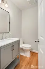 Main level remodeled power bath.