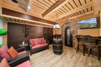 Custom Wine Cellar, Sitting Room/ Bar