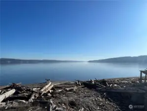 Ownership includes access to Greenbank Beach Club - looking east towards Camano Island and Cascade Mountains