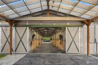 14 stall barn with breezeway to Main barn