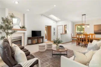 Incredible natural light throughout enhanced by the vaulted ceilings and skylights.