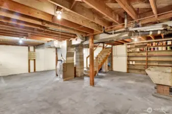 Dry basement and a fairly new forced air furnace.