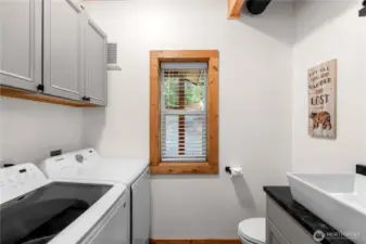 1/2 bath/Laundry on main floor