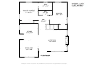 Main Level Floor Plan - 8042 19th Ave NW, Seattle, WA 98117