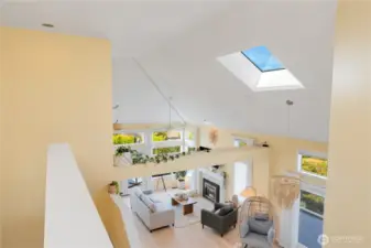 Skylight and vaulted ceiling