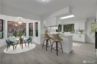 Eating area/ virtually staged