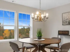 View out of Picture Windows in Dining Room