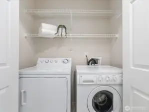 Laundry Room in Part of Primary Closet
