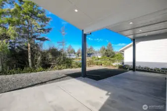 Large Covered Patio Overlooking the Canal