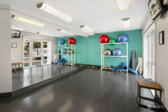 Yoga and exercise studio