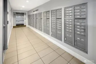 Mailboxes are located just inside the west entrance.