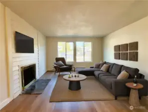 Living Room, virtually staged