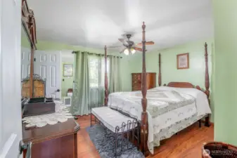 Primary bedroom Off Left Side Of Hallway With Bathroom Attached
