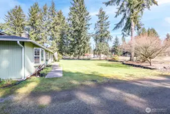 Northern View To Street And Graveled Driveway