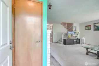 Enter a spacious great room that has open floor plan