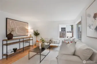 Open Living Room, for enjoying TV, Coffee, or reading a book
