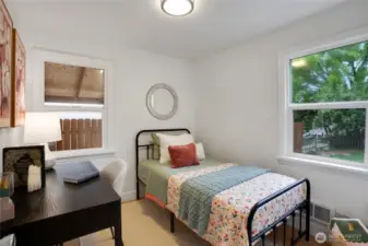 Space for living and working. Second bedroom ready for guests or office