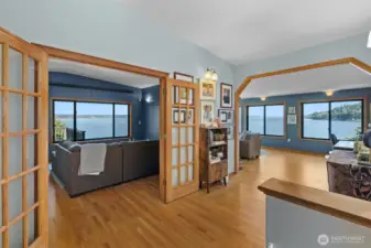 Upper floor entrance to the media room and 3rd living room.