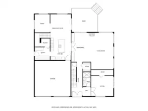 Main floor layout with level entry with great room style living and dual offices OR guest suite on main! French door main entrance and mudroom entrance for the most flexibility!