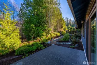 Another view of the back patio that overlooks the greenbelt and park property.
