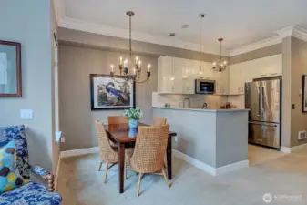 Dining space will be the hub of many fun filled gatherings.