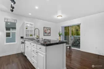 Open kitchen flows seamlessly with the rest of the main living area